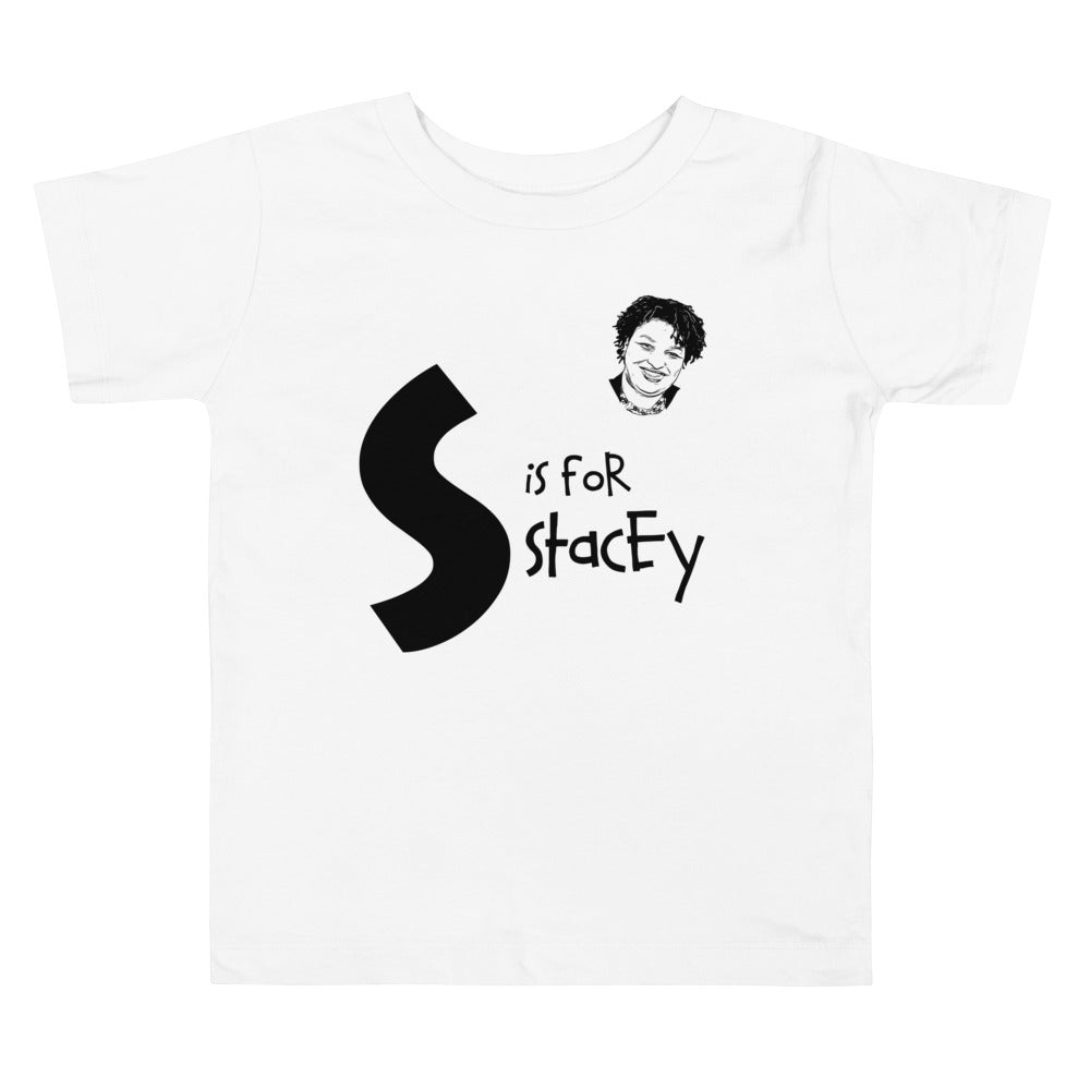 S is for Stacey Toddler White Tee