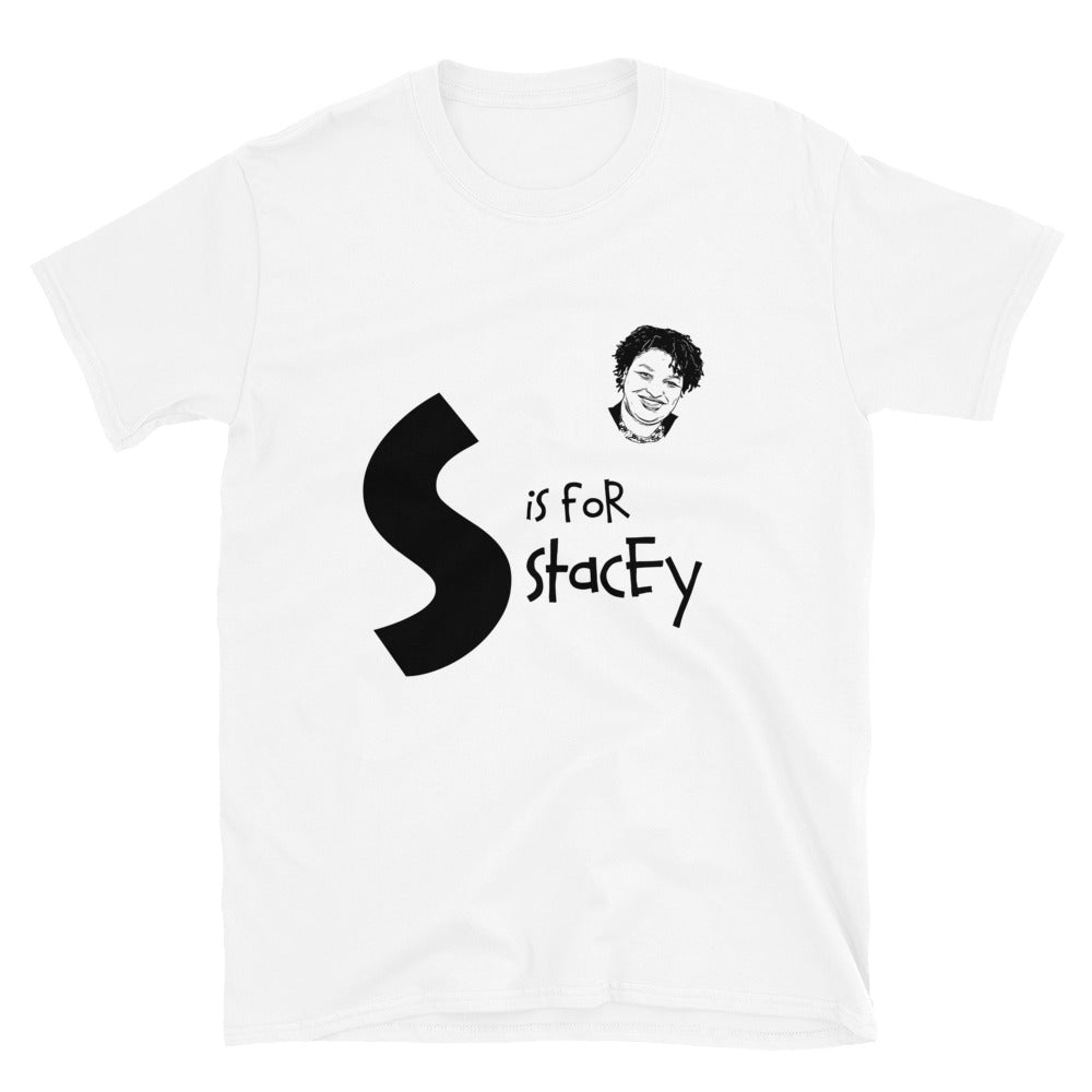 S is for Stacey Unisex  White T-Shirt